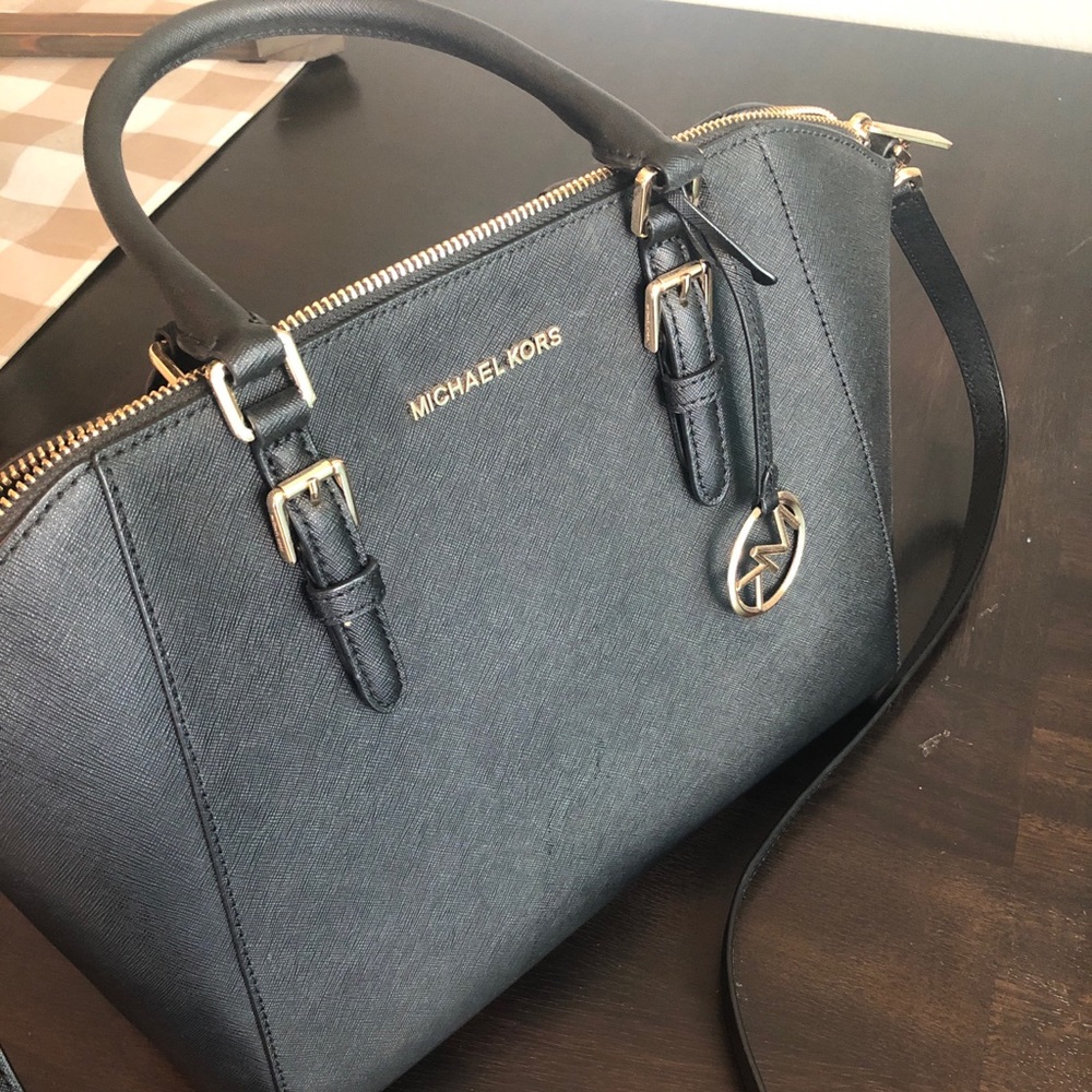 Mk black large satchel-